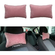 Hayat Store Ortopedik Araba Seyahat Boyun Yastığı 2'li Pudra Pembe