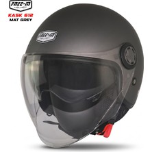Free-M 612 Açik Motosiklet Kaski (Tıtanyum)