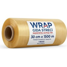 ŞEYLİŞEYLER Şeylişeyler - Wrap Gıda Streç Film 30 cm x 1500 M - Endüstriyel Mutfak Tipi 1 Rulo