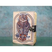 Elwes Baykuşlu Deri Defter