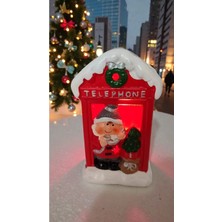 Famemus Accessory Yılbaşına Özel Işıklı Telephone Süs Dekor Aksesuar Biblo Ürün BOYUTU:12CM 9cm