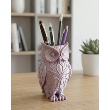 My Craft 3D MYCRAFT3D Dekoratif Baykuş Figürlü Kalemlik ve Fırçalık - Modern Masaüstü Dekoratif Aksesuar
