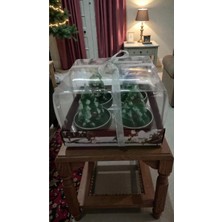 Famemus Accessory Yılbaşına Özel Çam Ağaçı 4 Lü Mum Seti Boyutları :5cm Yılbaşı Süsleri