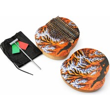 Karin KAL17LEO 17 Tuşlu Leo (Aslan) Desenli Kalimba | Vahşi Doğa Temalı Tasarım, Berrak Tonlar, Ergonomik Gövde
