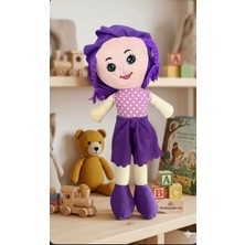 50 cm Müzikli Bez Bebek Mor Elbiseli