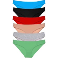 Modenya 6 Adet Süper Eko Set Likralı Kadın Slip Külot Renk 2