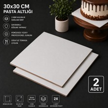 Makrakanta Profesyonel Pasta Altlığı 30X30 cm | 3mm Mdf | Dayanıklı & Şık Sunum Tabanı