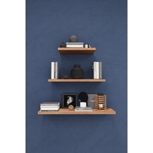 Asra Trend Modern 3'lü Uçan Raf Çok Amaçlı Duvar Rafı Organizer %100 MDF Kitaplık Mutfak Banyo Rafı DRF02