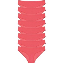 Modenya 8 Adet Süper Eko Set Likralı Kadın Slip Külot Fuşya