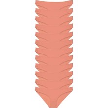 Modenya 12 Adet Süper Eko Set Likralı Kadın Slip Külot Pudra