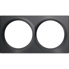 Enyaza Home Fıbaro Walli Double Cover Plate/walli Cihazları Için Yüksek Kaliteli Çift Kapak Plakası, Antrasit, FG-WX-PP-0003-8
