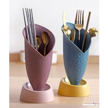 Practika Lale Figürlü Kaşıklık 20X9 cm Tezgah Üstü Akıllı Kaşıklık Kurutma Sepeti