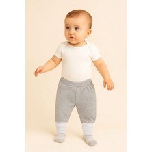Babyshez %100 Pamuklu Yenidoğan Bebek çoraplı tek alt pantolon