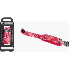Gruv Gear Fw1-Bnr-Md Fretwrap Kırmızı Bandana (Medium) | 5 Telli Bas ve 7 Telli Gitar Uyumlu, Istenmeyen Tel Titreşimlerini Keser