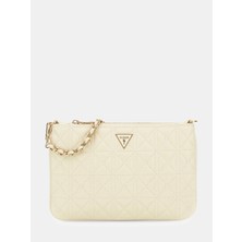 Guess Düz Tasarım Kadın Krem Clutch PW7568P6274-STO