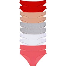 Modenya 10 Adet Süper Eko Set Likralı Kadın Slip Külot 507