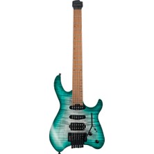 Cort Space G6TR Sglg Başsız (Headless) Elektro Gitar Seti (Çantalı) | Yarı Parlak Turkuaz Renk, Ergonomik Gövde, Tremolo Köprü Sistemi