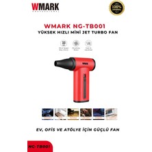 Wmark Mark NG-TB001 Kırmızı Mini Jet Turbo Fan 130000 Rpm 6000 Mah Çift Batarya Yüksek Hızlı Üfleyici