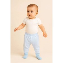 Babyshez %100 Pamuklu Yenidoğan Bebek çoraplı tek alt pantolon