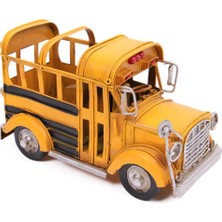 Elwes Dekoratif Metal Araba Okul Otobüsü Kalemlik