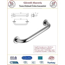 Trendhomm Engelli Tutunma Barı - Bedensel Engelli Küvet Tutunma Barı - 30cm