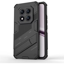 Microcase Xiaomi Poco M8 Pro / Redmi Note 15 Pro Plus 5g Ile Uyumlu Matrix Serisi Armor Standlı Perfect Koruma Kılıf - Siyah AL3416
