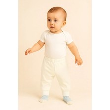 Babyshez %100 Pamuklu Yenidoğan Bebek çoraplı tek alt pantolon