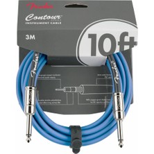 Fender 0990571802 Contour Serisi Enstrüman Kablosu (5.5m) | Lake Placid Blue, Ekstra Uzunluk, Örgülü Yapı, Kayıpsız Sinyal Aktarımı