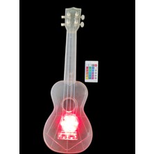 Gonzales XU21-1-LCL Şeffaf Soprano Ledli Ukulele | Uzaktan Kumandalı Rgb Aydınlatma, Şeffaf Gövde, Eşsiz Sahne Görünümü