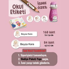 Yunus Copy Okul Etiketi Kalem Defter Etiketi Atlı Prenses Temalı Özel Isim Yazılabilen Etiket - 252ADET
