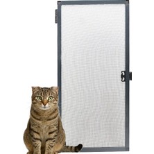 Kedi Tüllü Menteşeli Pencere Sinekliği Antrasit (En= 0-70 Cm. Boy= 0-130 Cm.) Istenilen Ölçüde