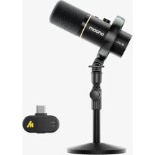 Maono PD200WT 2.4g Kablosuz Profesyonel Yayıncı Mikrofonu - Pc, Ps5 ve Akıllı Telefon Uyumlu, Rgb Işıklı