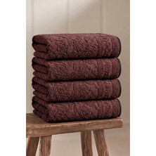 Anılsan 4'lü Harmony Kahverengi El Havlusu - 50X90 Cm, 230GR, %100 Pamuk