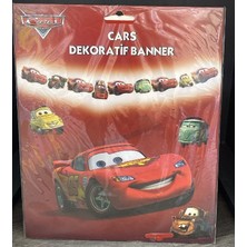 Dizayn Parti Evi Dzyn Cars Dekoratif Banner – Arabalar Temalı Doğum Günü Parti Süsü Banner