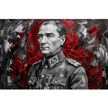 Atatürk — 3D Kabartmalı Premium Duvar Sanatı