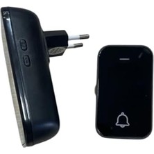 Enyaza Home Kinetik Enerjili Kapı Zili Pilsiz Şarjsız Kablosuz Fişi Prize Tak Çalıştır Kumandalı Zil Kablosuz Kapı Zili, 38 Farklı Melodi, Pil Gerektirmeyen Kinetik Buton, 150M Menzil (Siyah)