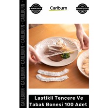 Carlburn #bone Mutfak Gıda Tazeliği Koku Önleyici Uzun Ömürlü Saklama Lastikli Tencere 100'LÜ Tabak Bonesi