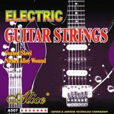 Alice A507L Elektro Gitar Tel Seti (Takım Tel) | Light (Ince) Kalınlık, Nikel Sarımlı, Esnek ve Rahat Çalım