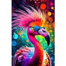 Flamingo Ritmi — 3D Kabartmalı Premium Duvar Sanatı