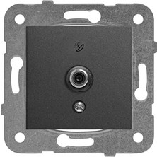 Enyaza Home Füme F Konnektör 10 Db Mekanizma, Düğme Kapak Uydu Prizi