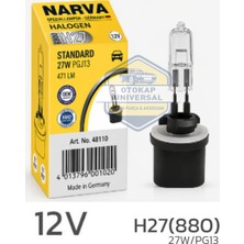 Narva H27 Halojen Ampul 12V 27W PG13 Düz Soket (1 Adet)