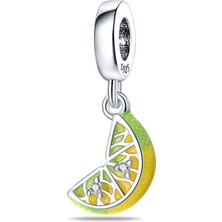 Fubena Limon Sallantılı 925 Ayar Gümüş Charm
