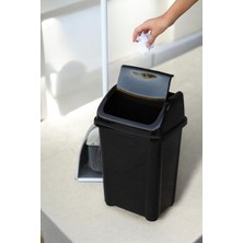 PremiumPort 10 Litre Kapaklı Çöp Kovası, Banyo ve Mutfak Için Şık Atık Kutusu