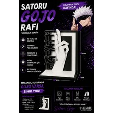Figür Bende Satoru Gojo Temalı Dekoratif Raf – Pla 3D Baskı Anime Masaüstü Rafı 16X10X5 cm