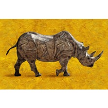 Golden Savannah Sentinel — 3D Kabartmalı Premium Duvar Sanatı