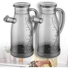 Enyaza Home 2 Adet Plastik Füme Yağlık, Sirkelik, Sosluk 700 ml Pratik Yağdanlık