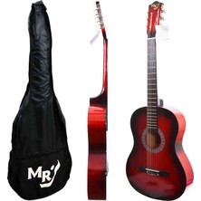 Manuel Raymond MRC275RB 4/4 Tam Boy Klasik Gitar | Kırmızı Sunburst Renk, Başlangıç Seviyesi, Taşıma Kılıfı Hediyeli
