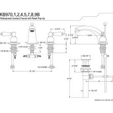 Enyaza Home Pirinç KB972B Viktorya Çağı Breitgefaechert Wc Musluk Meşe ve Porselen Kulp, Cilalı B
