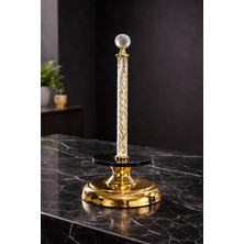Mis Kitchen Premium Metal Kağıt Havlu Tutucu Kristal Detaylı Tezgah Üstü Stand Pecetelik, Havluluk