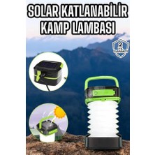 Teknodayım Güneş Enerjili LED Lamba Kamp Lambası Katlanabilir Lamba USB Şarjlı